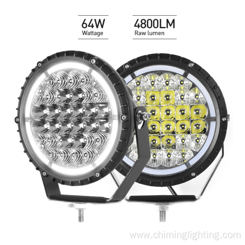 7" 10-30V 75w high power truck accessories truck work drive 7 round driving lights for truck